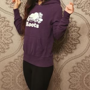 Roots logo print hoodies